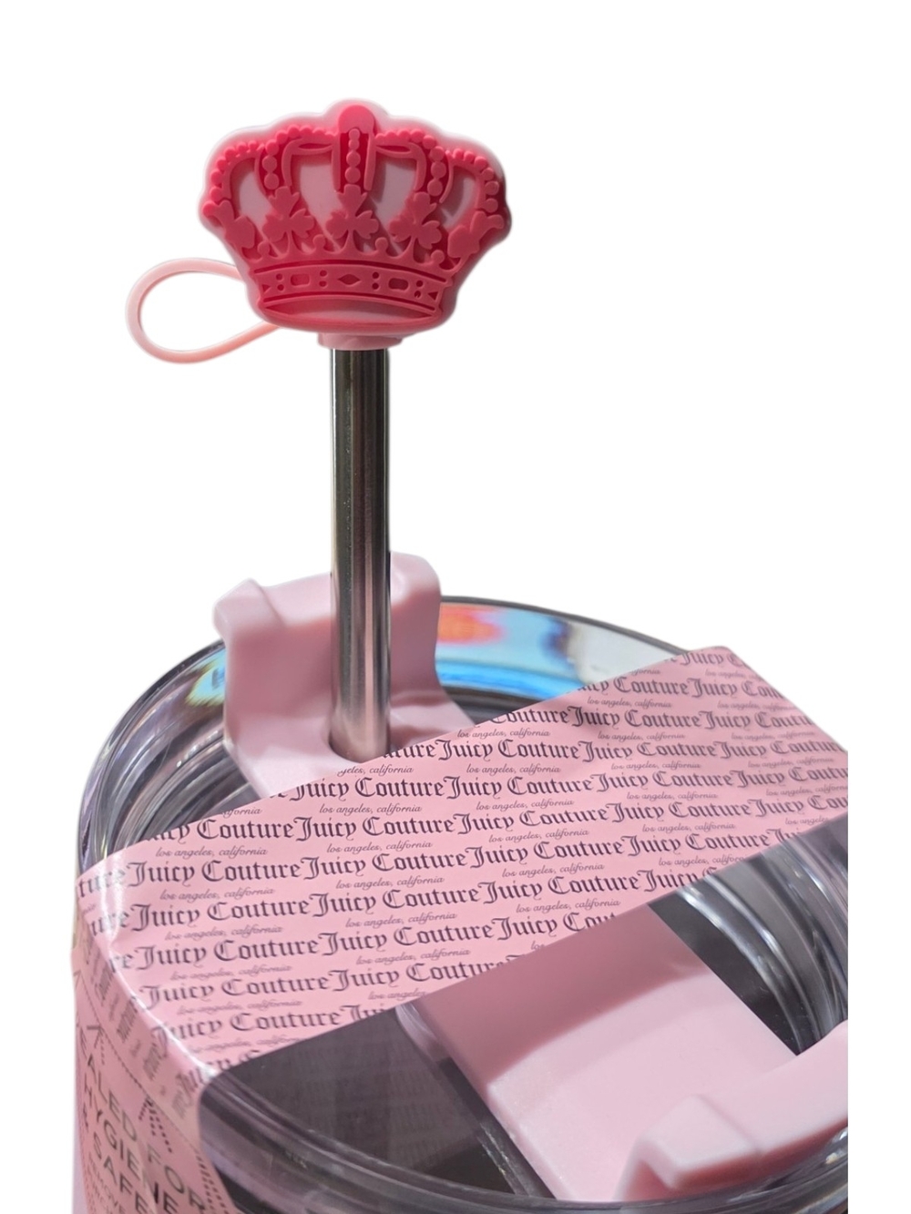 Juicy Couture Pink Stainless Steel Tumbler with Handle - Picture 4 of 5